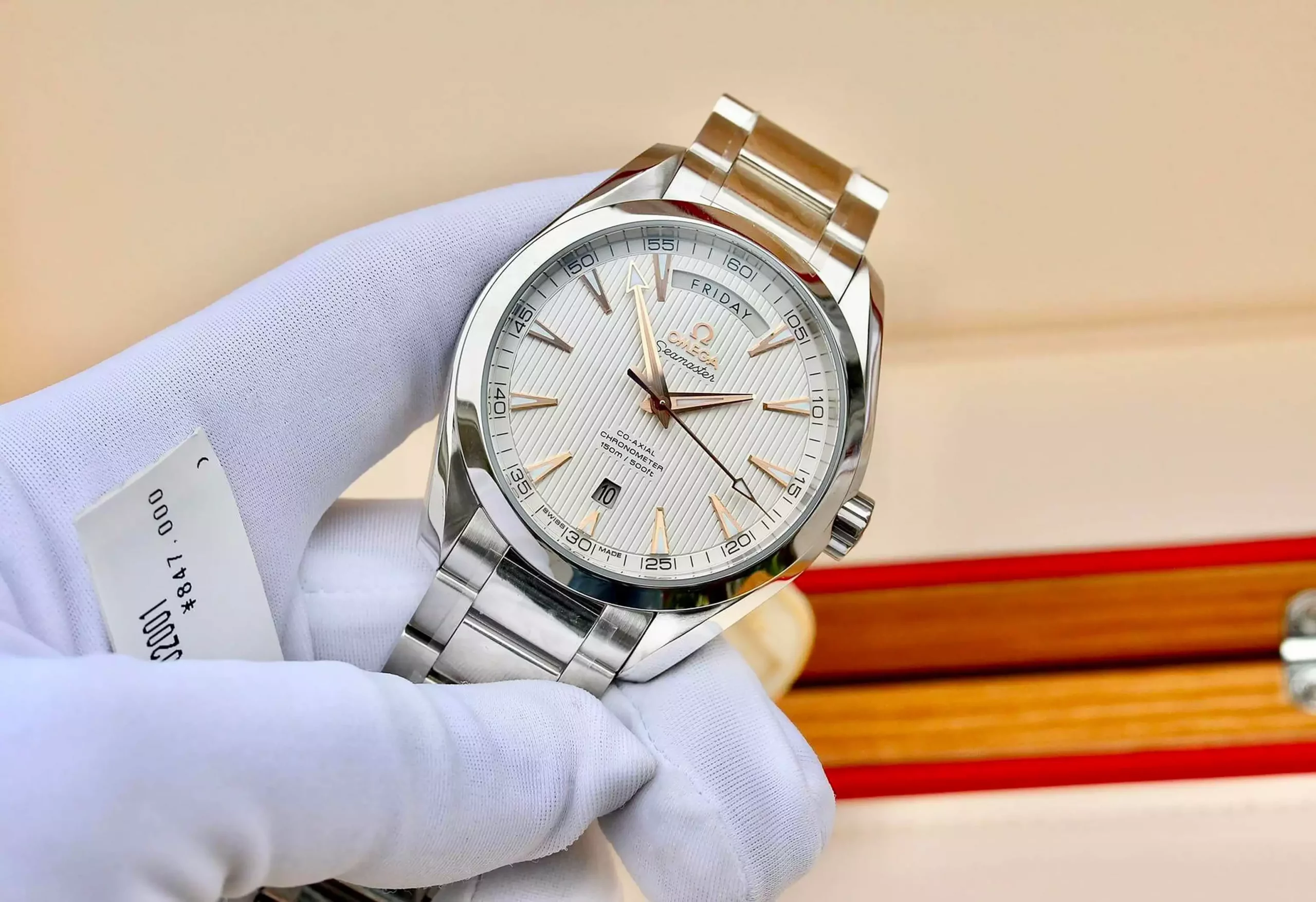 Omega 231.10.42.22.02.001 Aqua Terra 150m Co-Axial Day Date Mens Watch ( Replica )