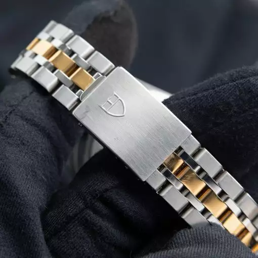 Tudor Prince Date Day 36 Serviced Two Tone Gold Steel Linen Dial Automatic 36mm ( Replica )