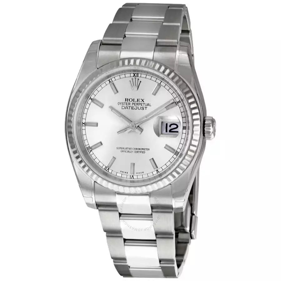 ROLEX  Oyster Perpetual Datejust 36 Automatic Chronometer Silver Dial Men’s Watch Item No. 116234-SSO