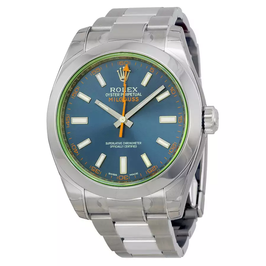 ROLEX  Milgauss Automatic Blue Dial Stainless Steel Men’s Watch 116400GV Item No. 116400GV Z-BLUE