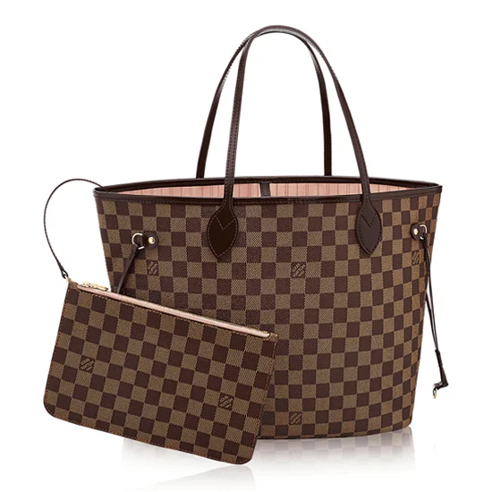 L N41603 Neverfull MM Shoulder Bag Damier Ebene Canvas