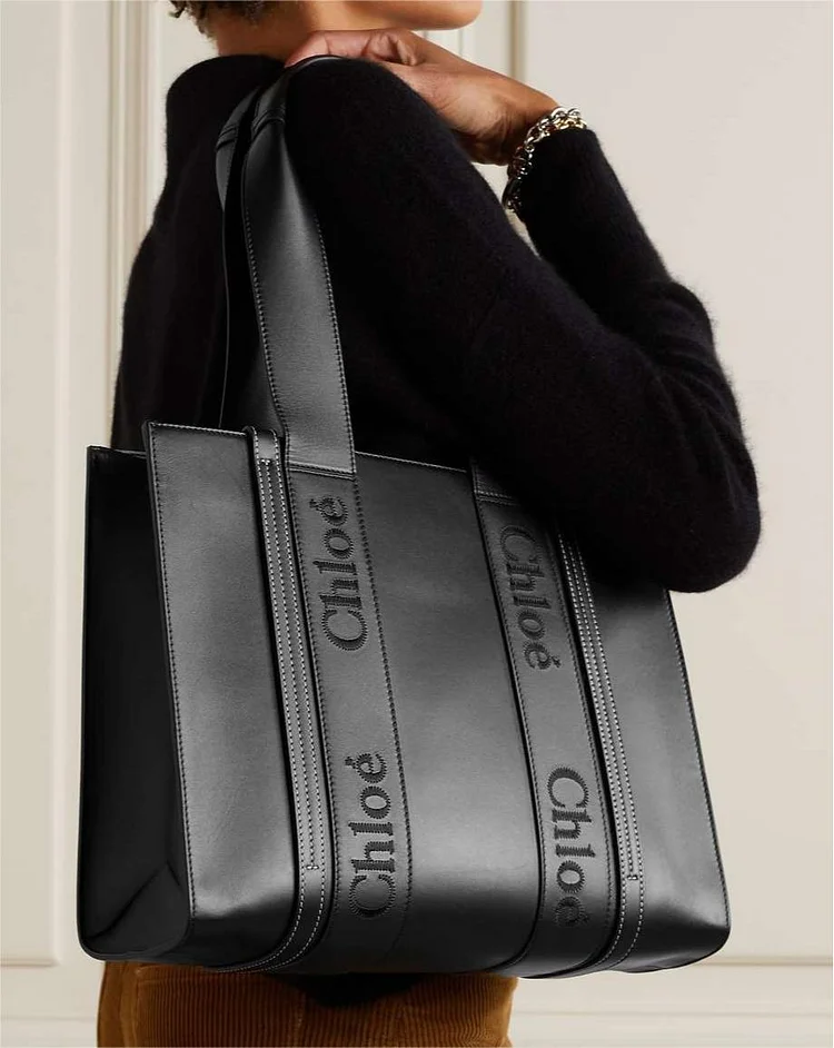 CHL Woody medium embroidered leather tote Bag