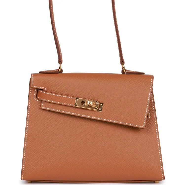 H Kelly Sellier en Desordre 20 Gold Epsom Gold Hardware