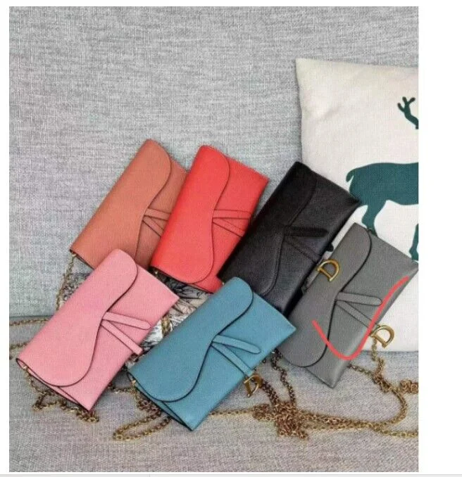 D Saddle Wallet in Goatskin Queen Mint