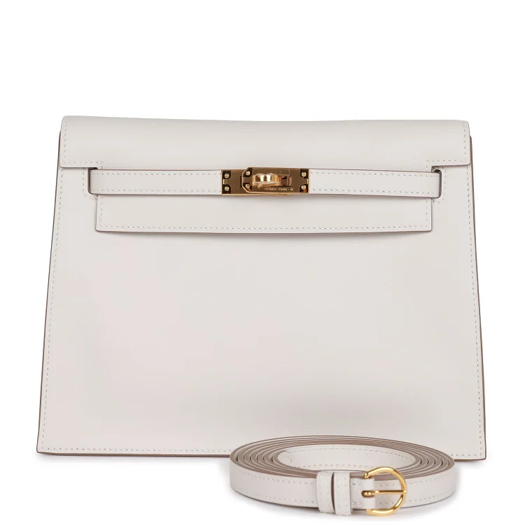 H Kelly Danse Gris Perle Swift Gold Hardware