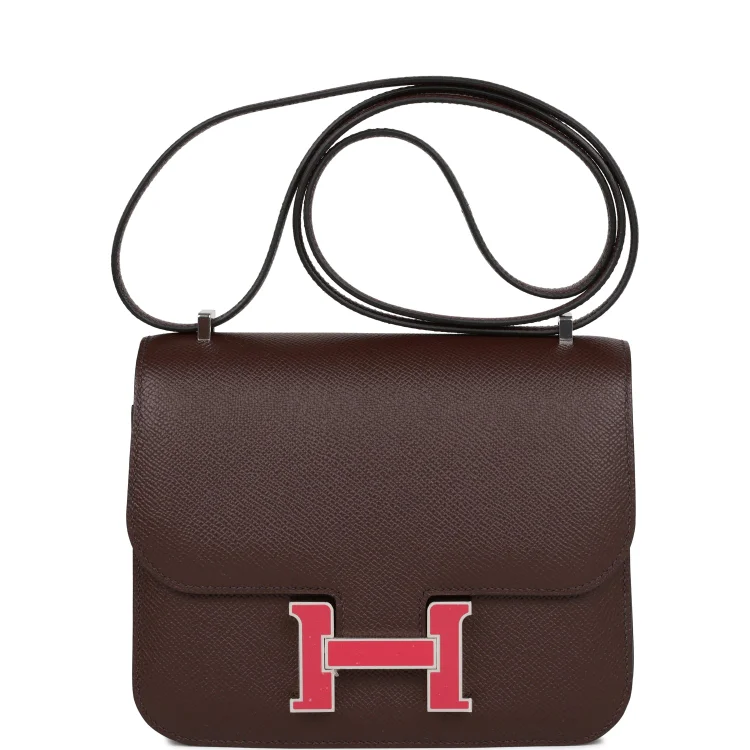 H Constance 18 Rouge Sellier Epsom Palladium Hardware