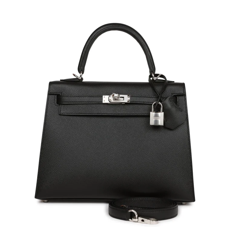 H Kelly Sellier 25 Black Epsom Palladium Hardware