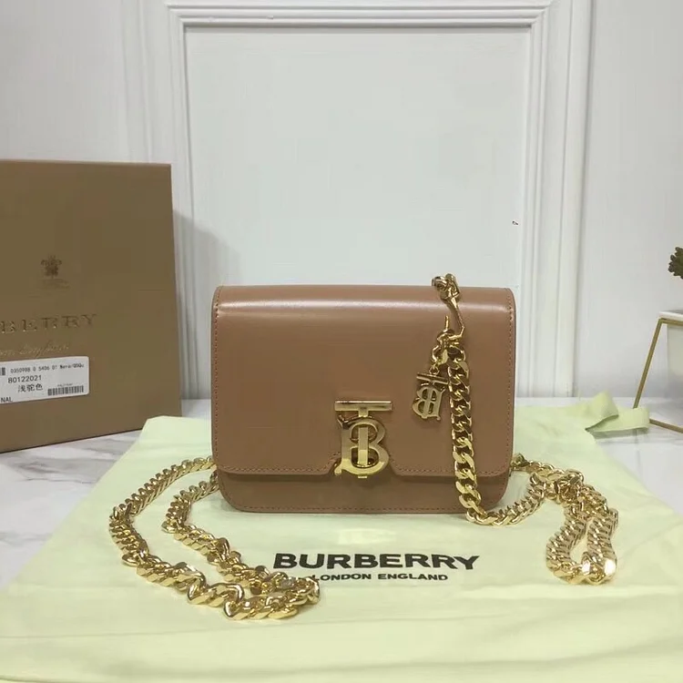 bb Tb Chain Belt Bag Light Brown For Women, Women’s Bags 6.6in/17cm
