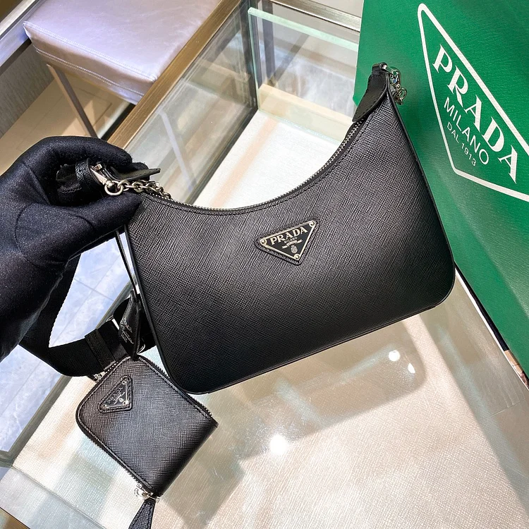 Pra Re-Edition 2005 Re-Nylon Mini Bag Black For Women, Women’s Bags 8.6in/22cm 1NE204_R064_F0002