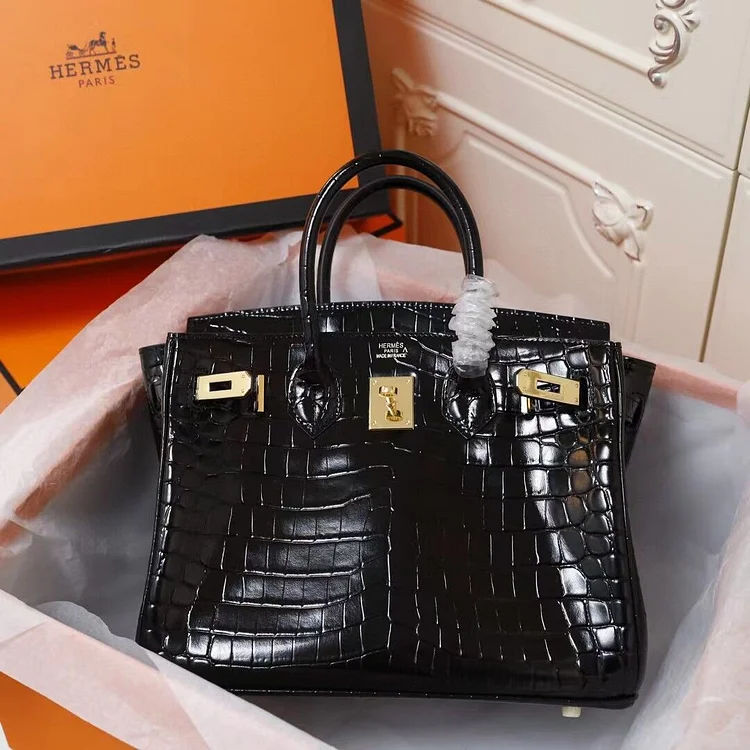 H Birkin 25, 30, 35 Electric Shiny Niloticus Crocodile gold Hardware